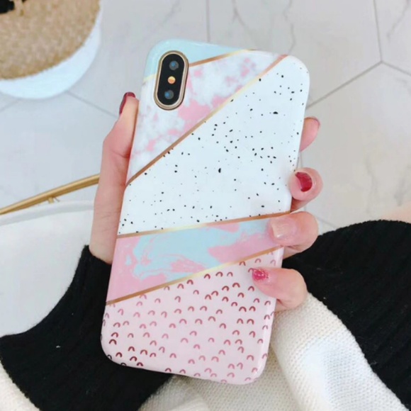 Accessories - NEW iPhone 7+/8+ Marble Glitter Case